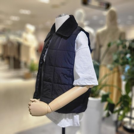 니트카라집업봄패딩조끼