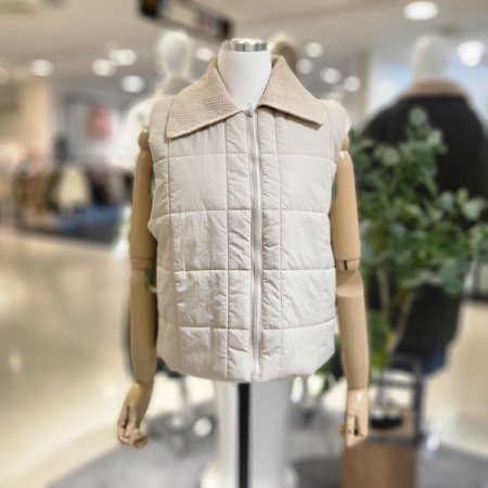 니트카라집업봄패딩조끼