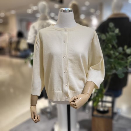 라운드넥8부소매봄가디건