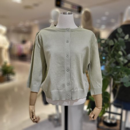 라운드넥8부소매봄가디건