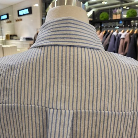 스트라이프긴팔봄블라우스