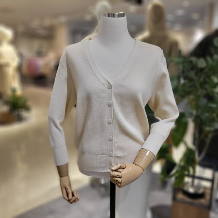 브이넥9부소매봄가디건