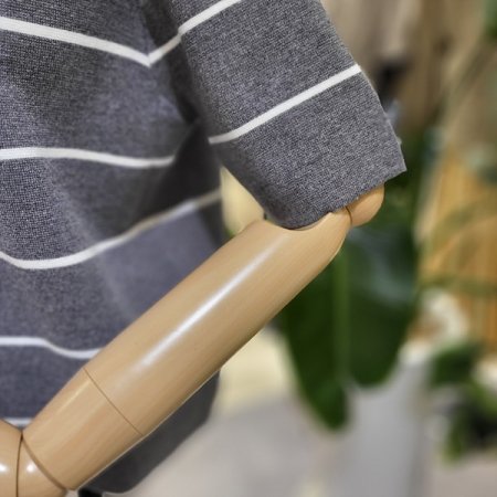 반팔스트라이프니트가디건