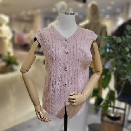 사슬짜임레이어드봄니트조끼