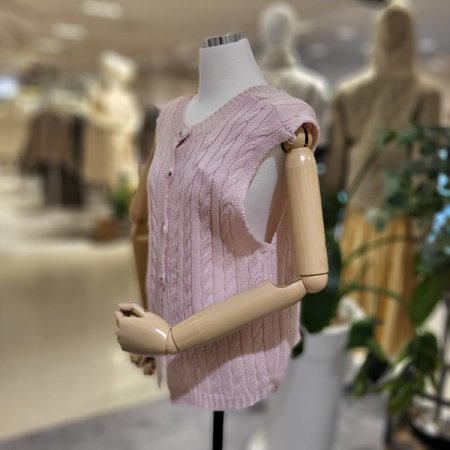 사슬짜임레이어드봄니트조끼