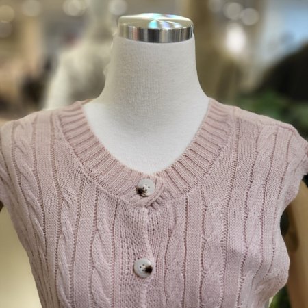 사슬짜임레이어드봄니트조끼