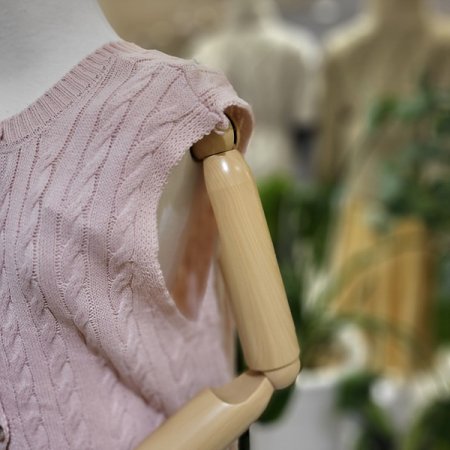 사슬짜임레이어드봄니트조끼