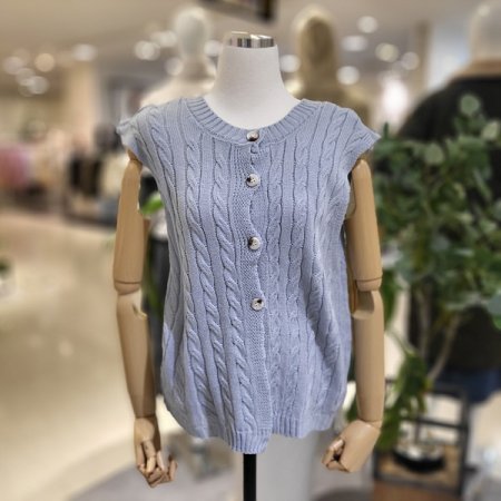 사슬짜임레이어드봄니트조끼