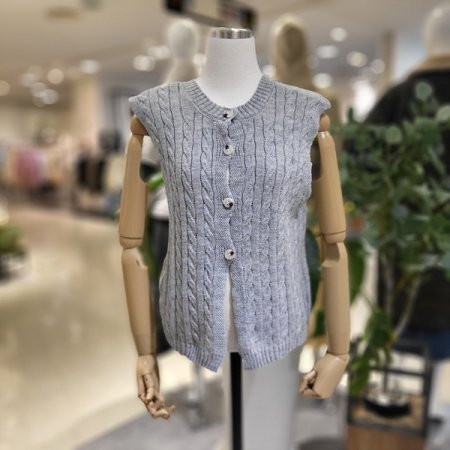 사슬짜임레이어드봄니트조끼