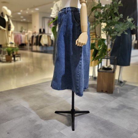 뒷주머니A라인청스커트