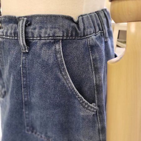 뒷주머니A라인청스커트