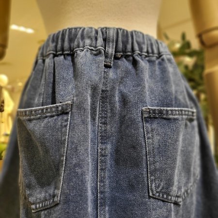 뒷주머니A라인청스커트