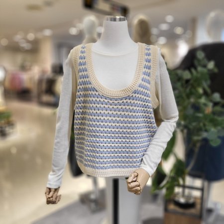 U넥단가라니트조끼