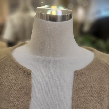 시보리소매오픈가디건