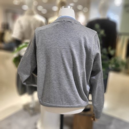 라운드넥배색봄가디건