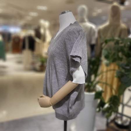 브이넥루즈핏니트베스트