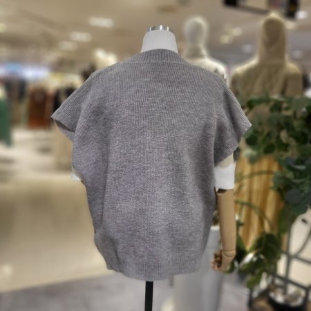 브이넥루즈핏니트베스트