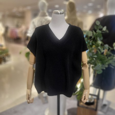 브이넥루즈핏니트베스트