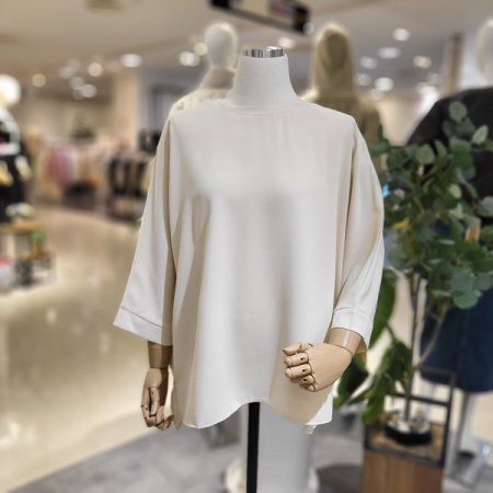 7부소매루즈핏블라우스