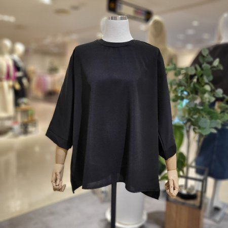 7부소매루즈핏블라우스