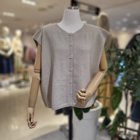 브이넥단추니트조끼