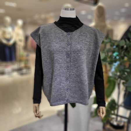 브이넥단추니트조끼