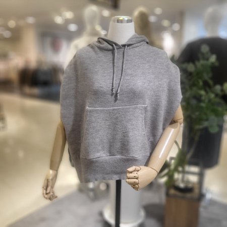 옆절개후드니트조끼