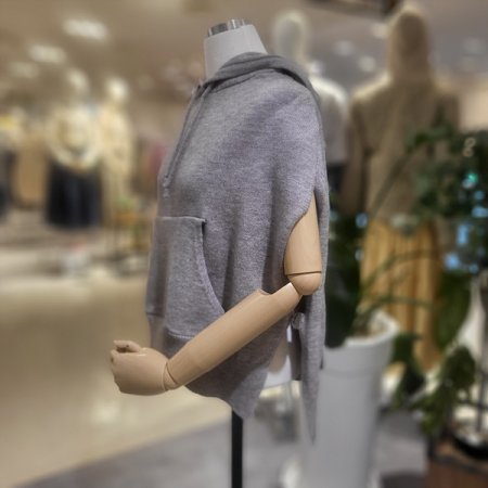 옆절개후드니트조끼