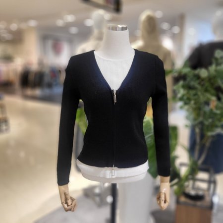 이너배색집업니트가디건