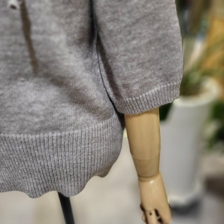 5부소매장후드니트티