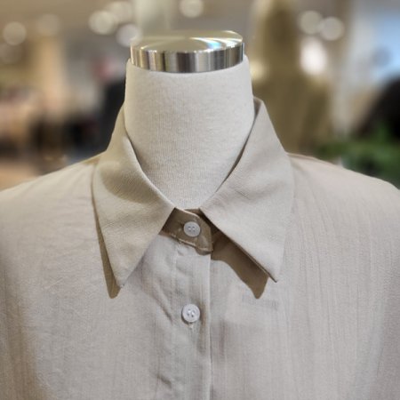 반팔박시롱셔츠블라우스