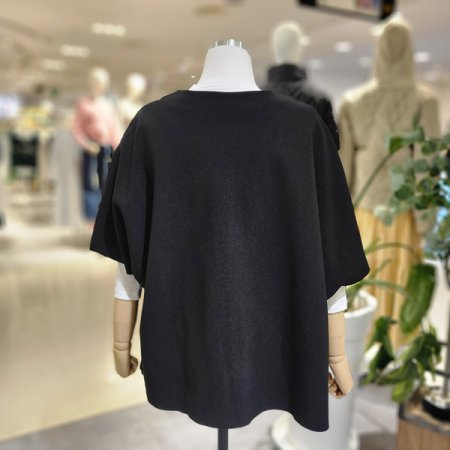 5부소매오픈형박시가디건