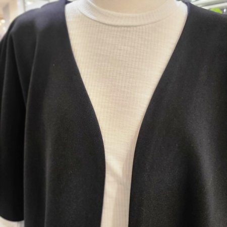 5부소매오픈형박시가디건