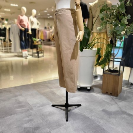 9부일자핏슬랙스면팬츠