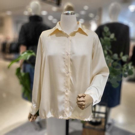 루즈핏실키셔츠블라우스