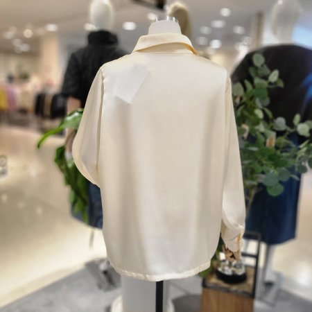 루즈핏실키셔츠블라우스