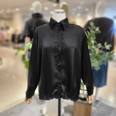 루즈핏실키셔츠블라우스