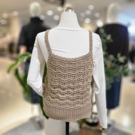 물결짜임니트뷔스티에