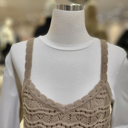 물결짜임니트뷔스티에