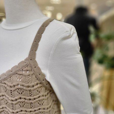 물결짜임니트뷔스티에