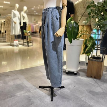 핀턱와이드데님팬츠