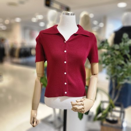 카라넥골지니트반팔가디건