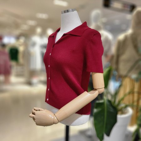 카라넥골지니트반팔가디건