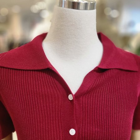 카라넥골지니트반팔가디건