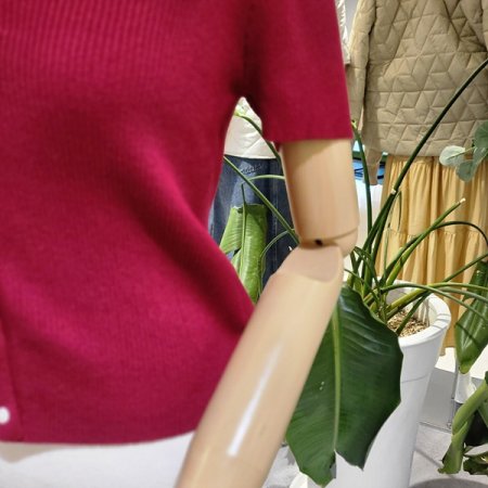 카라넥골지니트반팔가디건