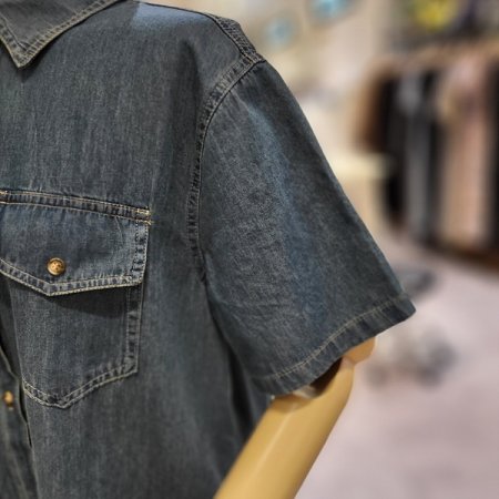 카라넥셔츠형데님원피스