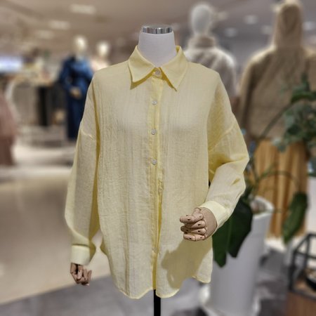 시스루긴팔셔츠블라우스