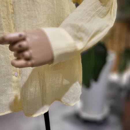 시스루긴팔셔츠블라우스