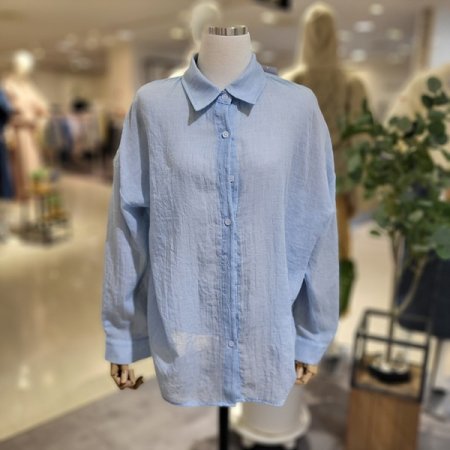 시스루긴팔셔츠블라우스