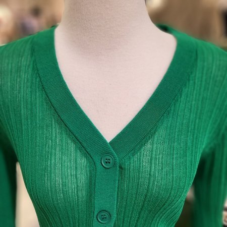 브이넥시스루슬림핏가디건